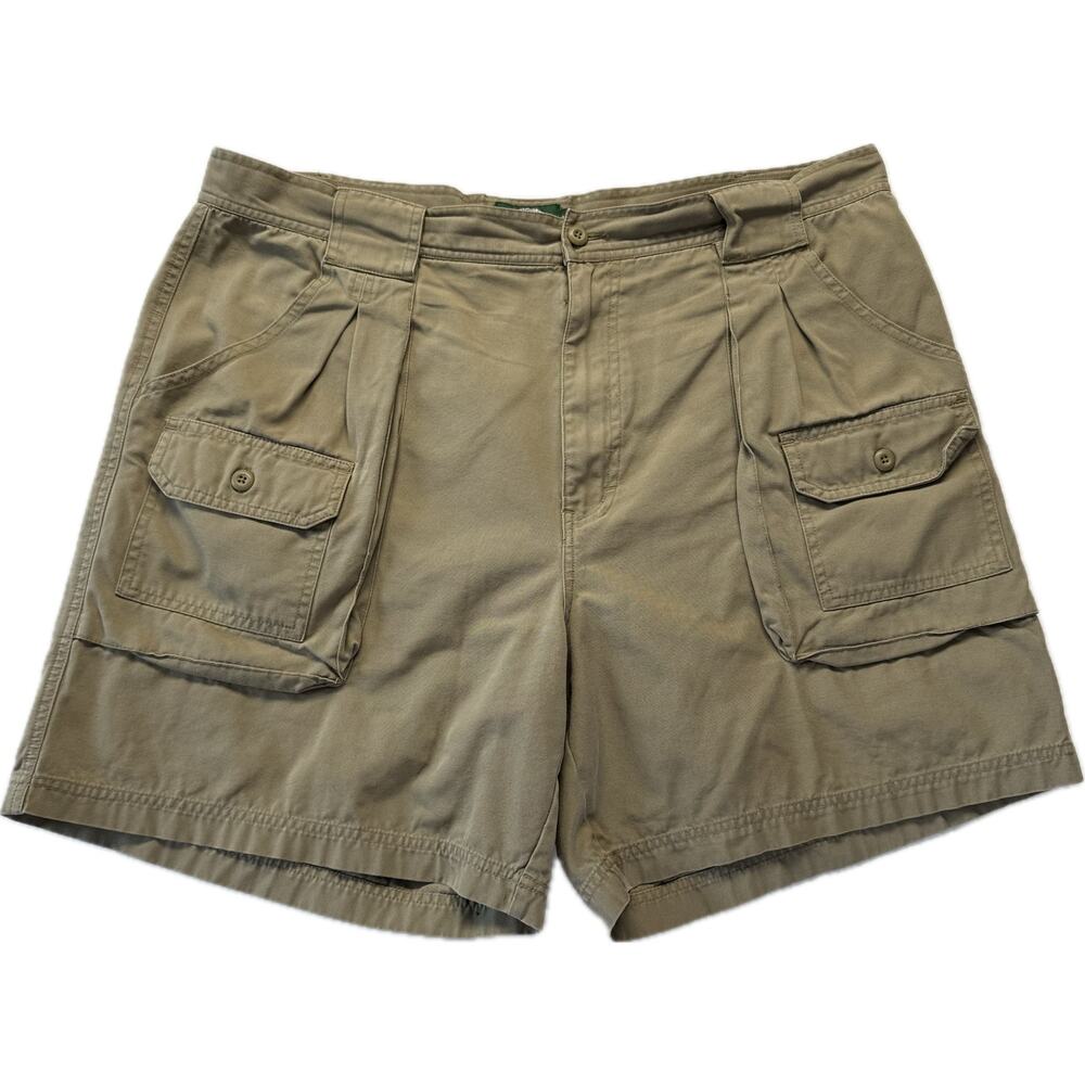 CABELA'S Outdoor Gear Cotton Cargo Hiking Shorts Men's Size 40 REG Khaki Tan